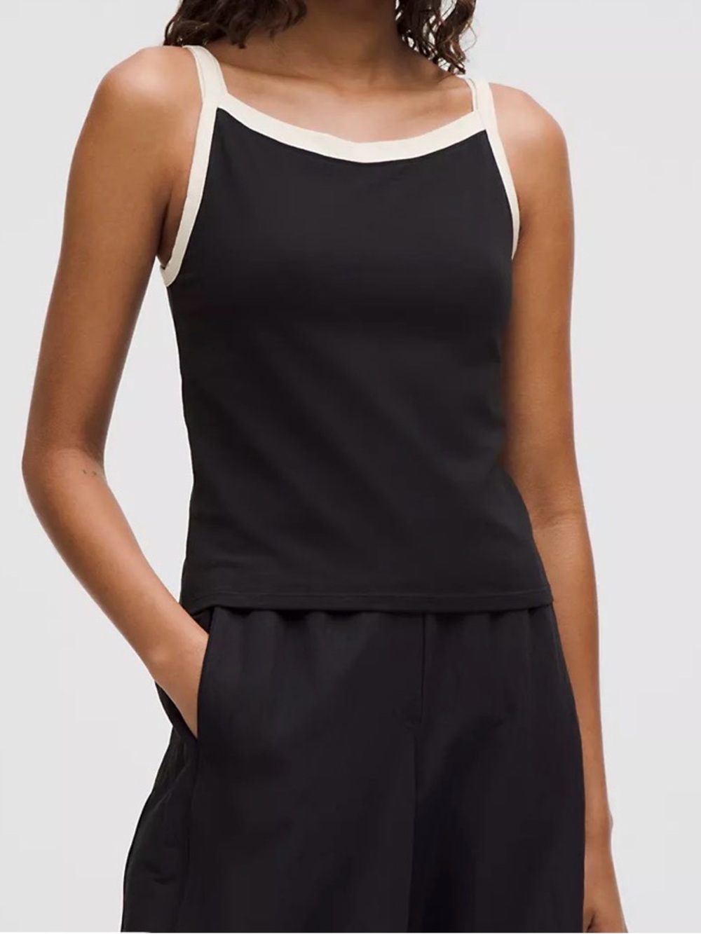 Organic Cotton High-Neck Ringer Tank Top